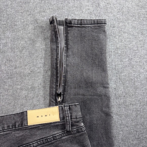 MNML SLIM JEANS ANKLE ZIP Men's Size 33 Black - Picture 3 of 8